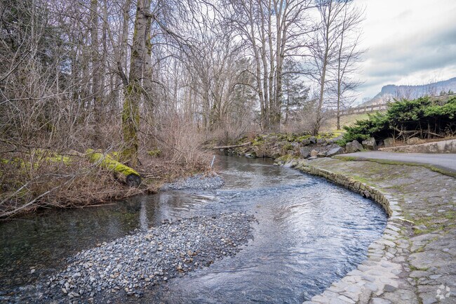 The Sandy River offers beautiful scenic views.