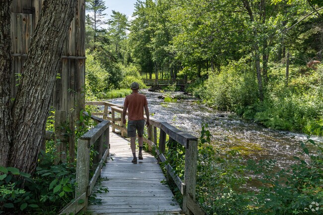 Enjoy the beautiful landscape at the Maine Forest and Logging Museum near Bradley.