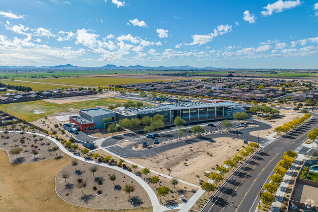 A bird's eye view of Las Brisas Academy in Goodyear.