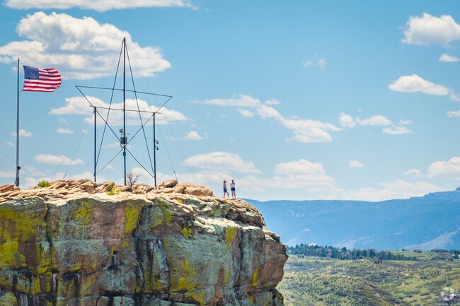 The town of Castle Rock near Perry Park gets its name from a butte that serves as a landmark.