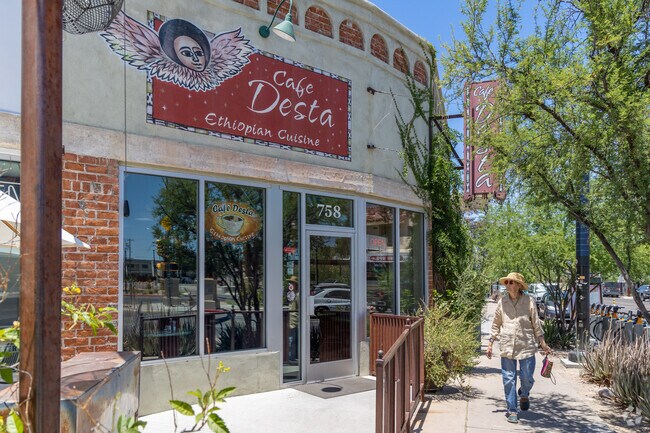 Unique, Ethiopian cuisine is enjoyed at Cafe Desta in Barrio Viejo.