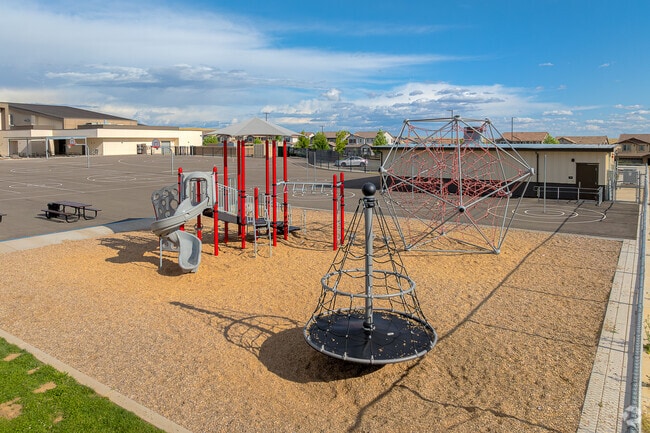 Children love to play on the play structure at Mangini Ranch Elementary.