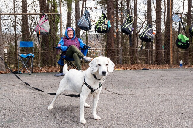 You can enjoy Pickle ball and the dog park at 17 acre Duke Park.