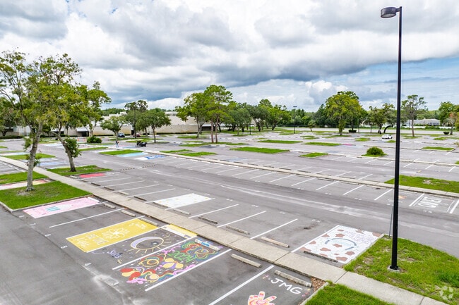 River Ridge High School has a large size parking lot for teachers and visitors.