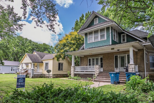 Renovated older homes line a quiet street in Wilson-Hutton.