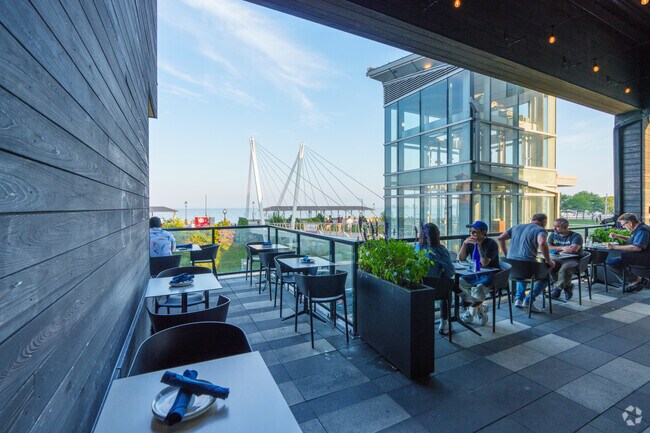 Enjoy dinner with ocean views at Dryft in Revere Beach.