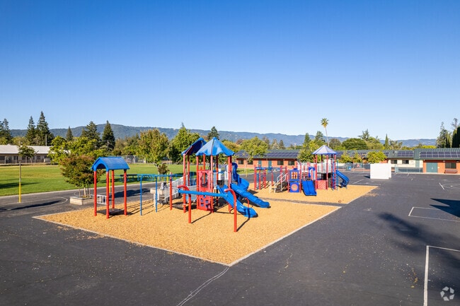 There's a large playground area at Capri Elementary School in San Tomas for students to enjoy.