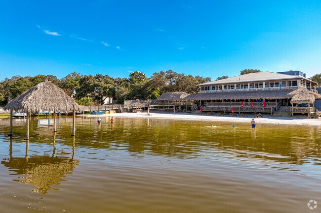 Eaton's Beach Sandbar & Grill features large decks with live entertainment beachside.