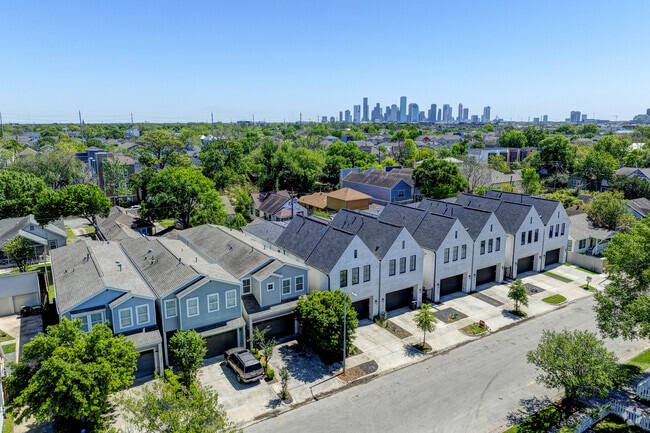 Modern homes dot the Heights, blending contemporary design with the area's historic ambiance.