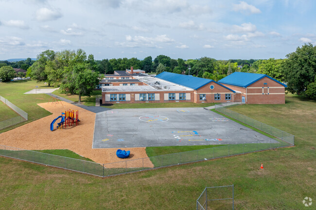 The campus at E.H. Phillips Elementary allows for students to experience fun outdoor activities.