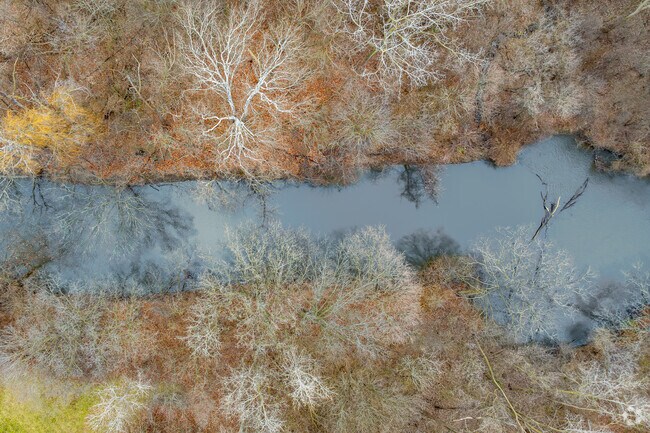 The Rouge River winds through the center of Rouge Park in the west side of Dearborn Heights.