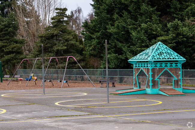 Playground behind Fishers Landing Elementary School.