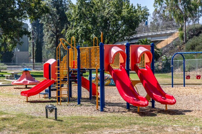 Kids can burn off some energy on the playground at Elmer Digneo Park near Riverside.