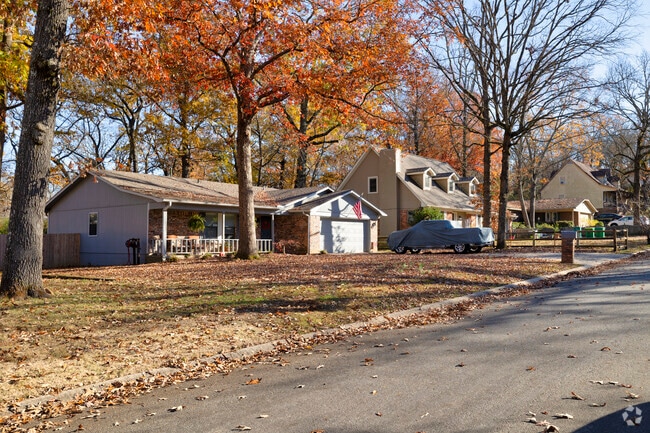 The streets of Gibson oftentimes have a wide variety of homes such as single story ranchers.