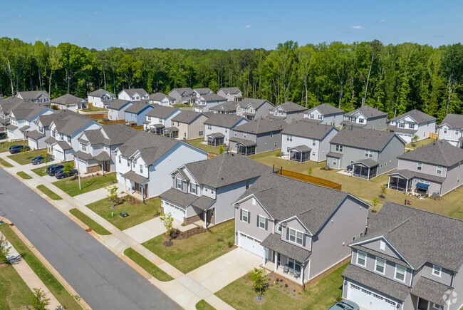 New neighborhoods in Garner often feature New Traditional and Craftsman homes.