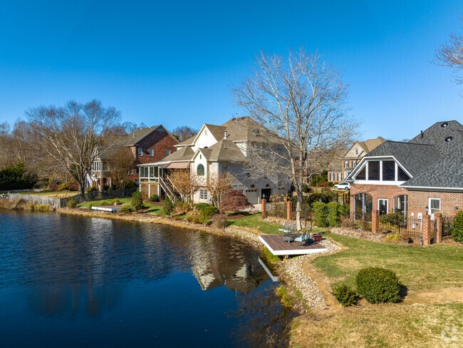 Homeowners lucky enough to be on one of the ponds in Greenbrier Farms enjoy wonderful views.