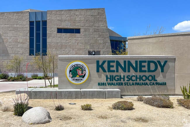 The entrance sign to John F. Kennedy High School.