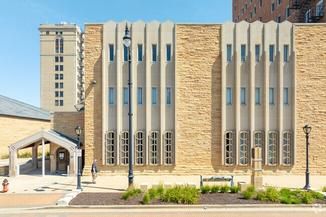 There are beautiful architectural designs in Downtown Springfield.