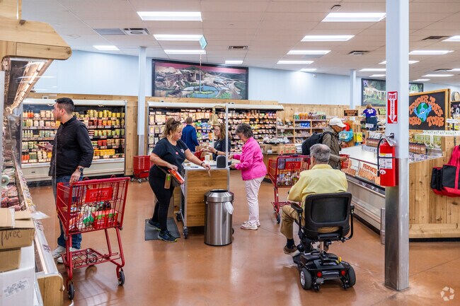 The residents of Interurban Acres can find all their grocery needs with amazing prices at Trader Joe's.