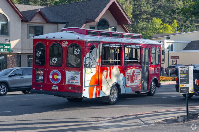 Downtown Estes Park has a bus system running all day providing service all over town.