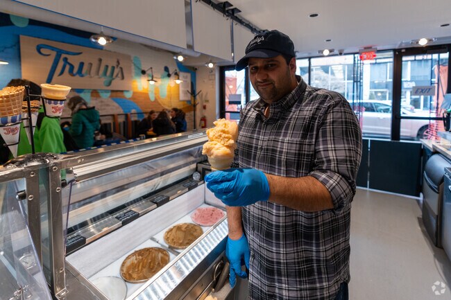 Truly's in Wellesley offers a variety of flavors and stays very busy during the summer days.