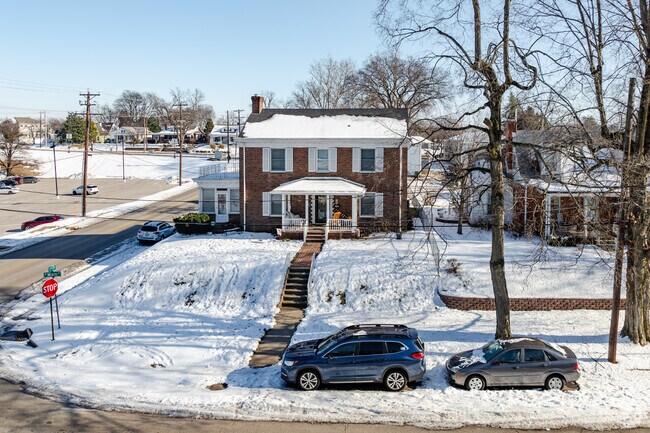 Most houses sport wrap-around porches and balconies.