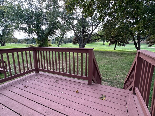 Private deck overlooking golf course