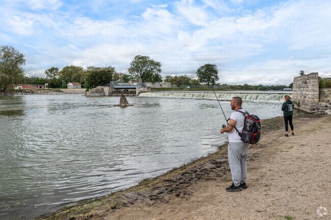 Colby Point residents love to fish in the river at McHenry Dam.