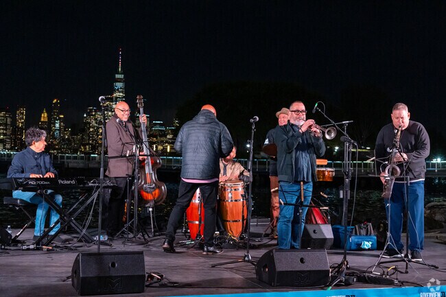 Attendees of Musica Hoboken can dance to live music with a great look at the NYC skyline.