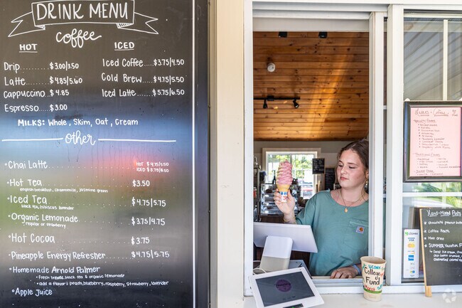Locals visit Country Creamery and Coffeehouse, which offers dairy-free, gluten-free ice cream.