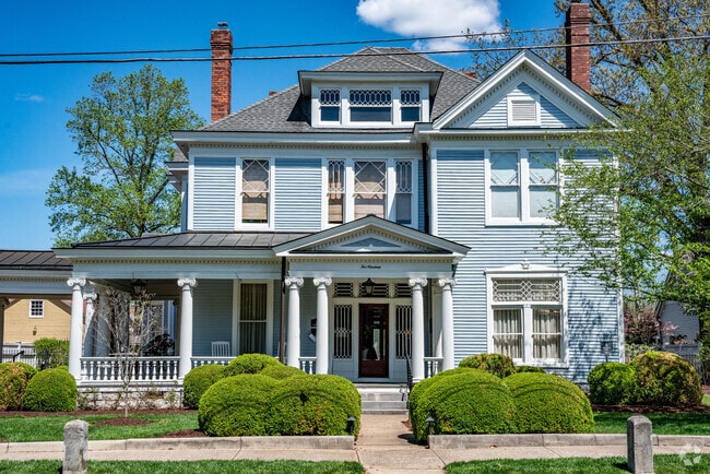 Large Blue Colonial Revival Home in the Historic Downtown Franklin Neighborhood.