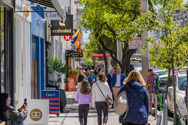 Shops and restaurants line Fillmore Street, the heart of Western Addition.