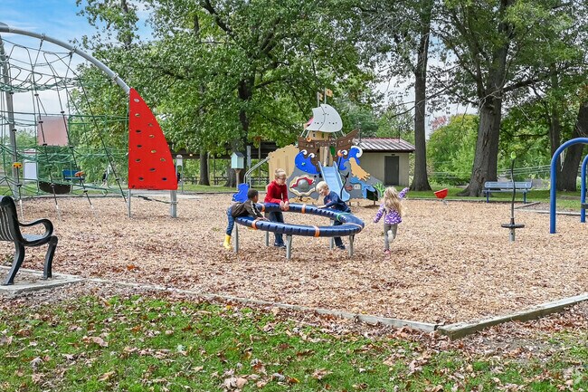 Frances Slocum children play at the Lion's Park playground.