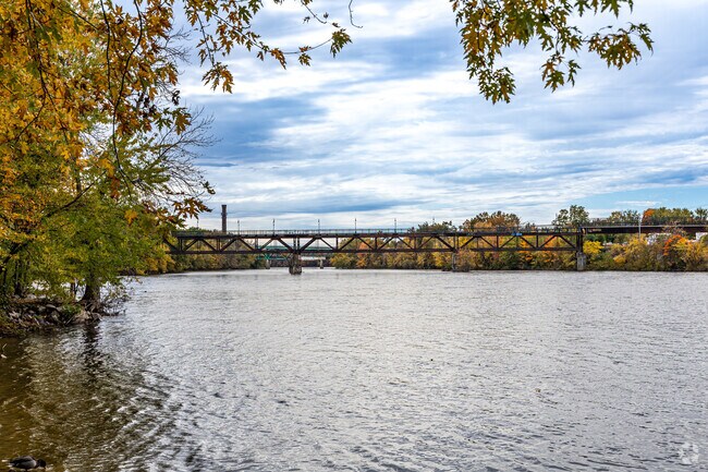 Bakersville is situated along the east shore of the Merrimack River.