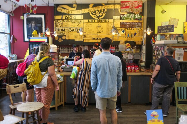 Porter Square bookshop is home to Cafe Zing, a popular choice for residents who enjoy a good coffee and pastry.