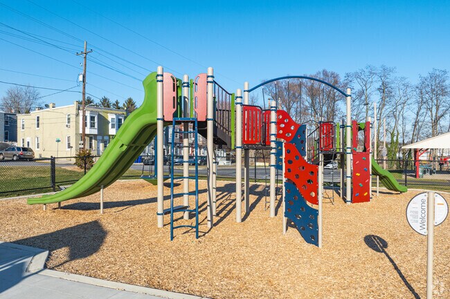Tire out the tykes on the playground at North York Borough Park.