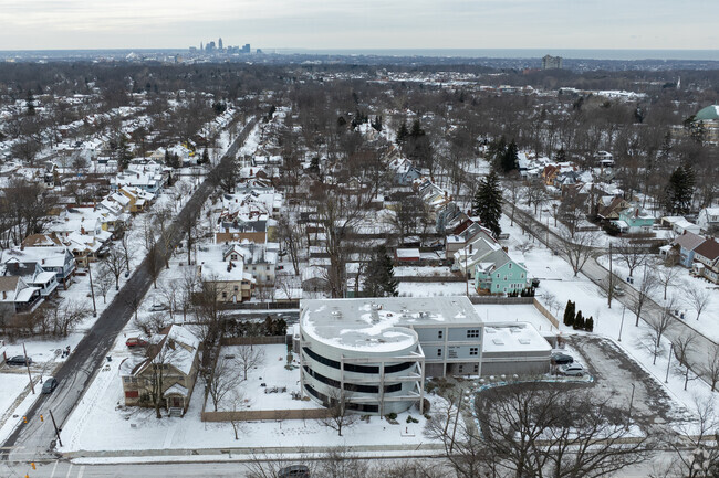 Aerial view of Yeshiva Derech Hatorah School in Cleveland Heights.
