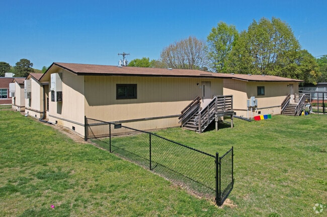 Portable classrooms accommodate a growing student population at Irving Park Elementary School.