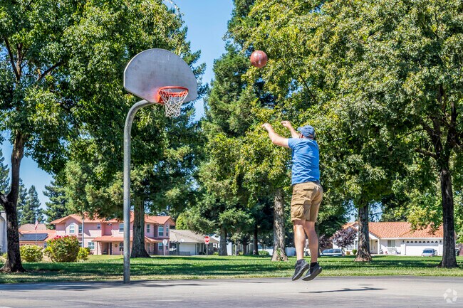 You can get a basketball game started at Sam Brannan Park near Lincoln East.