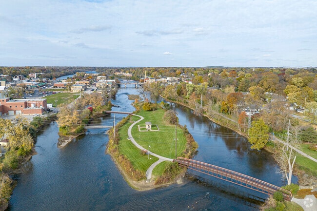 The Peace on Earth bridge is a Southeast Batavia landmark over the Fox River.