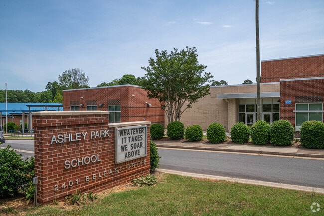 Ashley Park Elementary School welcomes students in the heart of nearby Ashley Park.