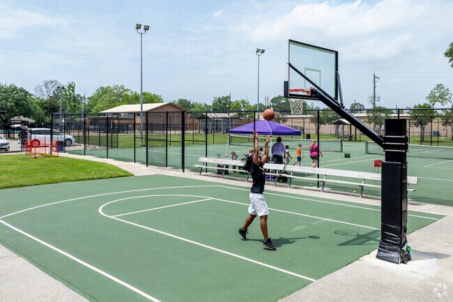 Grab a ball and head over to Hirsch Memorial Park and shoot some hoops.