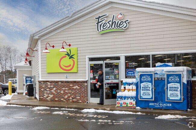 Freshies offers snacks, coffee, and essentials in Orrington.