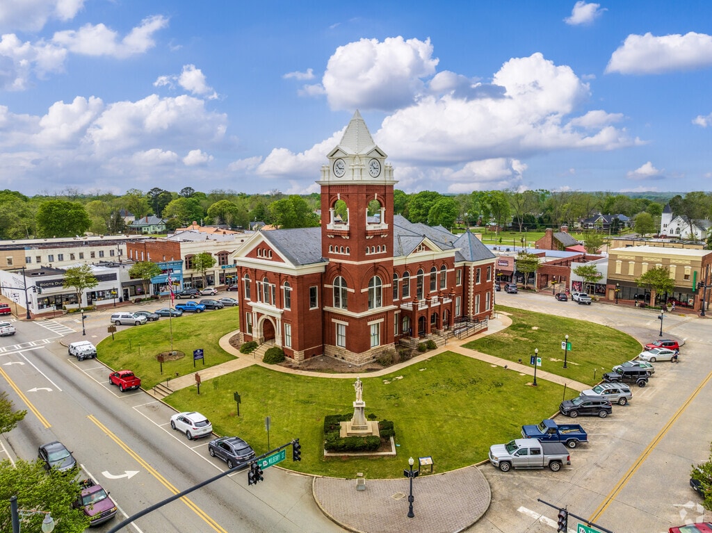 The historic old courthouse of Jackson sits as the center piece of the town in Butts County