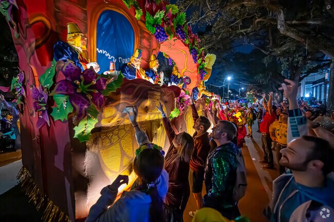 Catch a Mardi Gras parade on the Uptown parade route in the Garden District.