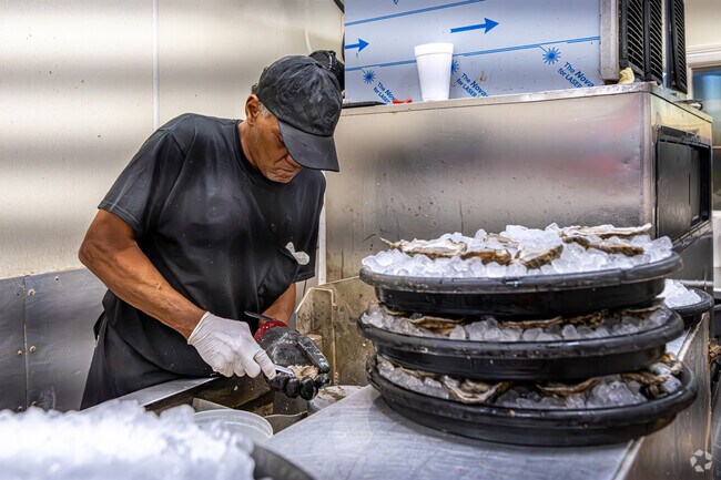Get a dozen raw oysters at SHUCKS! In Abbeville.
