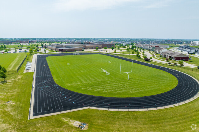 Student athletes utilize the track at Southview Middle School.