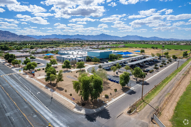 A bird's-eye view of Bernard Black Elementary School in Phoenix.