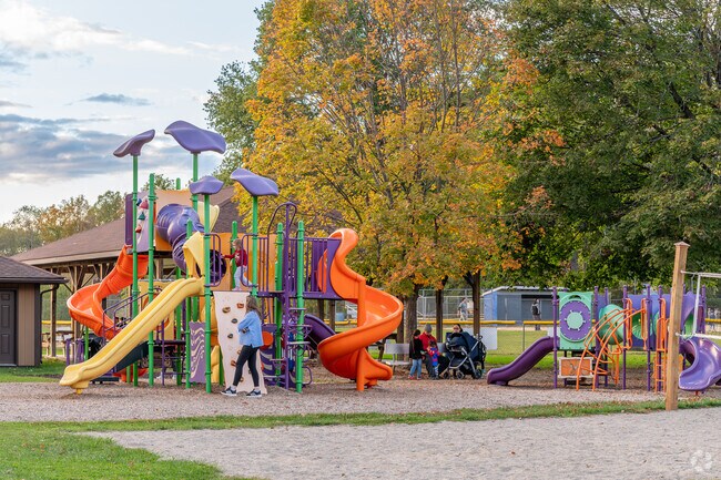 The playground at Veterans Memorial Park in Montgomery draws families and kids on sunny afternoons.