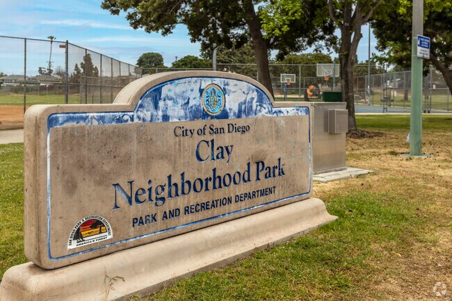 The monument of the Clay Neighborhood Park in Rolando.
